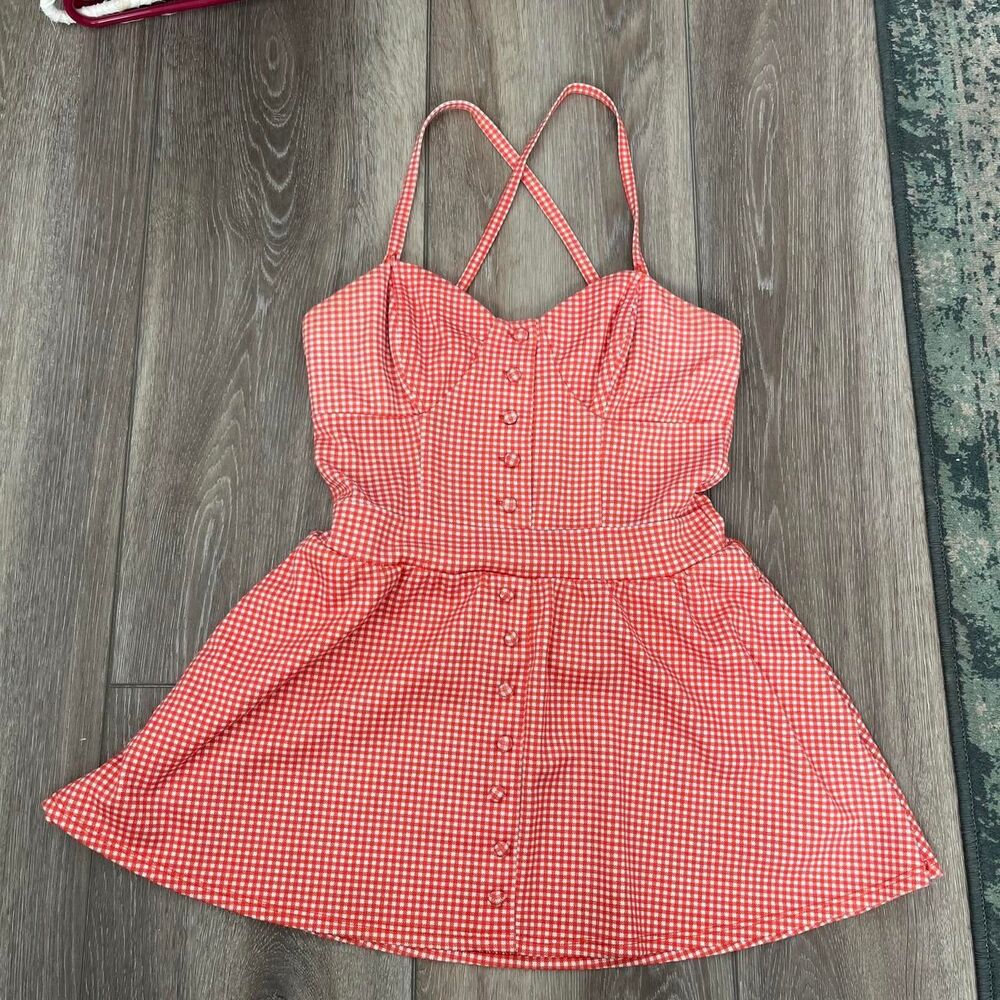 Samantha-pleet Women's Red and Orange Dress